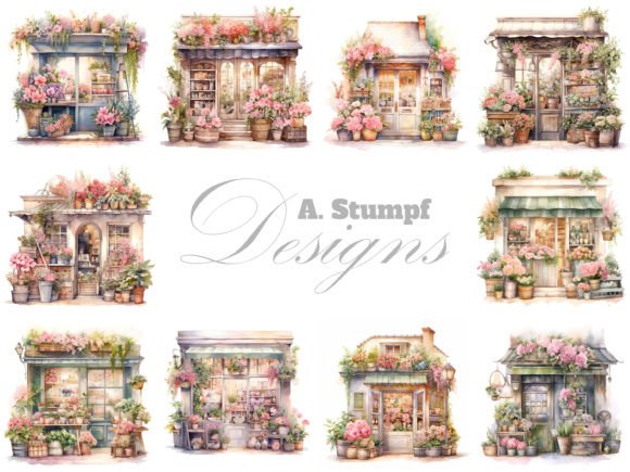 Download Flower Shop Clipart Watercolor Clipart - Watercolor Collection