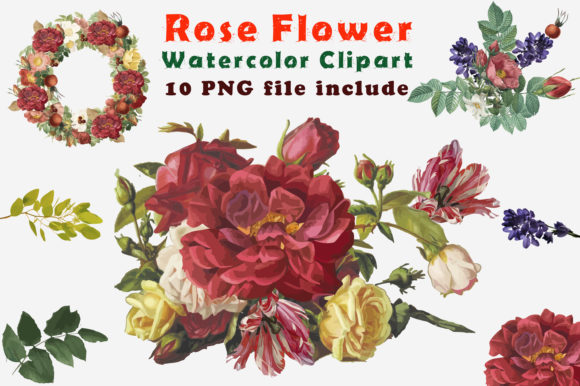 Download Digital Clipart Watercolor Flower Design - Watercolor flower design Collection