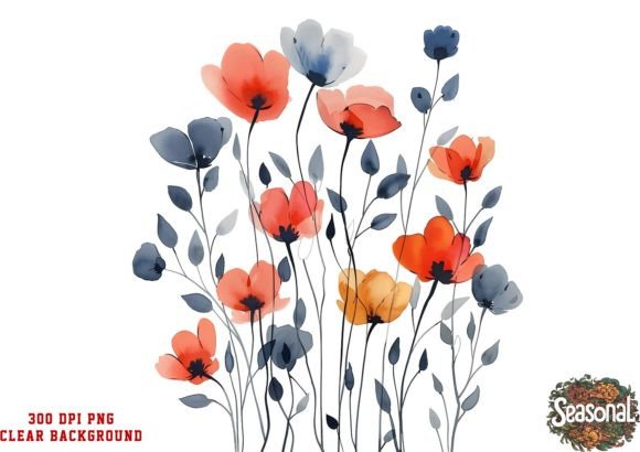 Download Wildflower Boho Watercolor Clipart - Watercolor Collection
