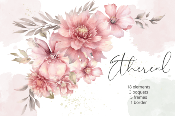 Download Watercolor Pink Flowers PNG Clipart - Watercolor Collection