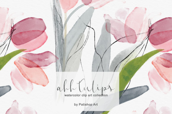Download Delicate Watercolor Tulip Clipart Set - Watercolor Collection