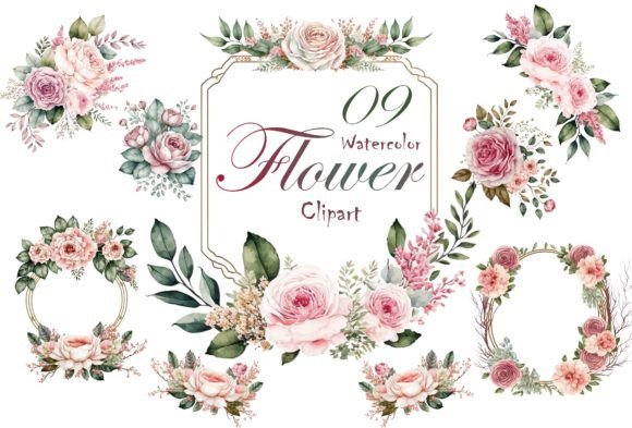 Download Pink Roses Watercolor Flower Clipart - Watercolor Collection