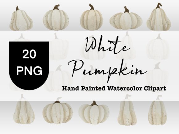 Download White Pumpkin Watercolor Clipart - Watercolor Collection