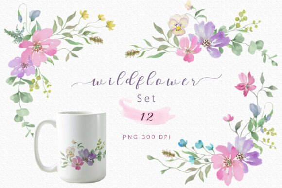 Download Watercolor Wildflower Clip Art Set - Watercolor Collection