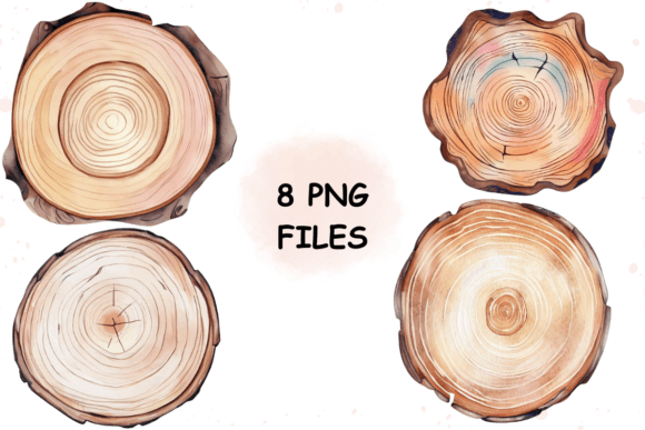 Download Creative Wood Slice Clipart Watercolor - Watercolor Collection
