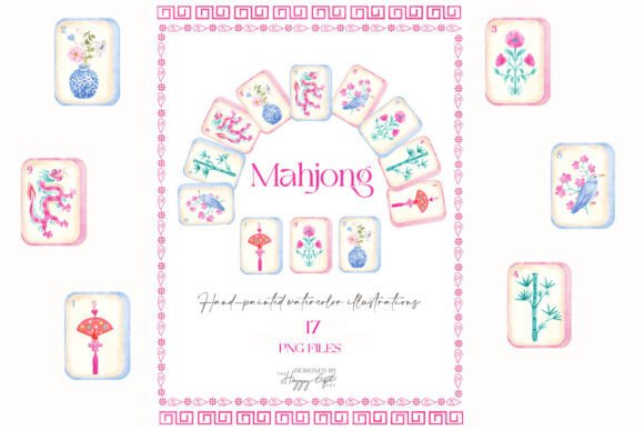 Download Mahjong Watercolor Clipart - Watercolor Collection