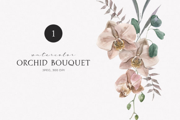 Download Watercolor Bohemian Orchid Bouquet - Watercolor Collection