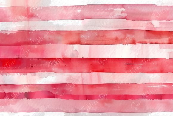 Download Red and White Watercolor Stripes - Watercolor Collection