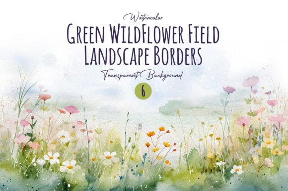 Download Watercolor WildFlower FieldBloom Borders - Watercolor Collection
