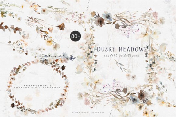 Download Watercolor Wildflowers Digital Clipart - Watercolor Collection