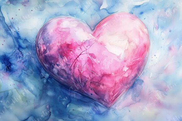 Download Vibrant Watercolor Heart with Soft Hues - Watercolor Collection