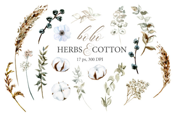 Download Boho Watercolor Floral Clipart - Watercolor Collection