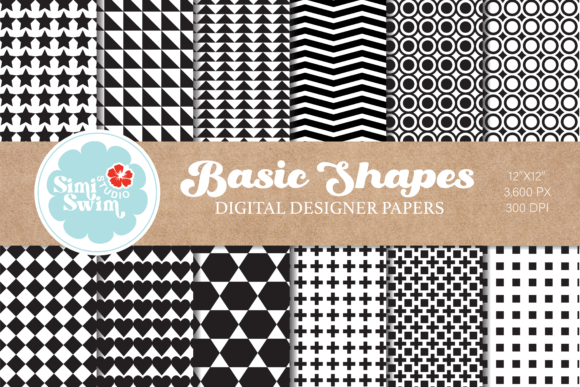 Download Basic Geometric Black Scrapbooking - Scrapbooking Collection