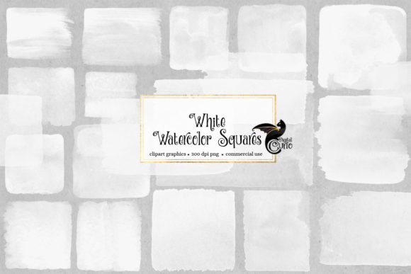 Download White Watercolor Squares Clipart - Watercolor Collection