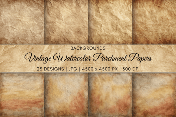 Download Vintage Watercolor Parchment Papers - Watercolor Collection