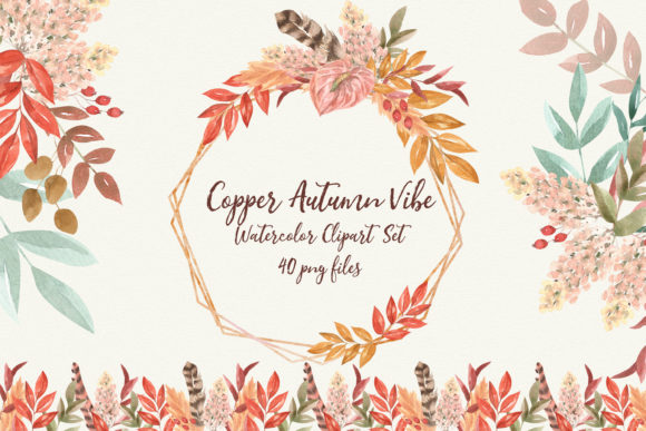 Download Copper Autumn Vibe. Fall Watercolor - Watercolor Collection