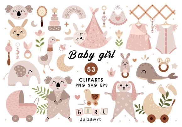 Download Newborn Baby Girl Clipart, It's a Girl - Newborn Collection