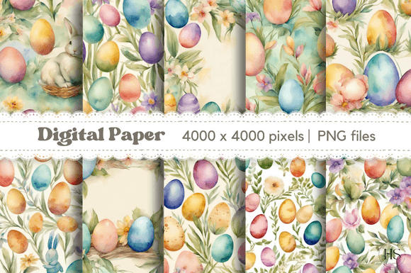 Download 10 Vintage Watercolor Easter Background - Watercolor Collection