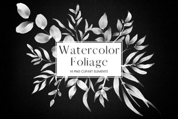Download White Watercolor Foliage Clip Art - Watercolor Collection