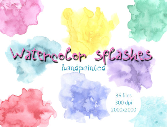 Download Watercolor Splashes Clipart - Watercolor Collection