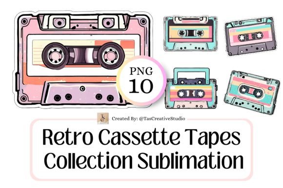 Download Retro Cassette Tapes Pastel Sublimation - Cassette Collection