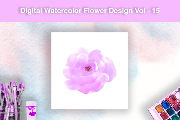 Download Digital Watercolor Flower Design - Watercolor flower design Collection