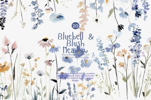 Download Bluebell Wildflower Watercolor Clipart - Watercolor Collection