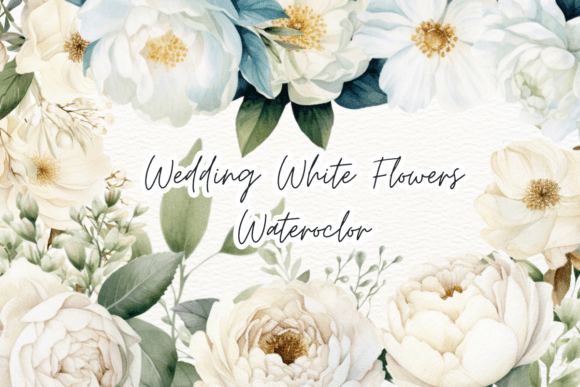 Download Wedding White Watercolor Clipart PNG - Watercolor Collection