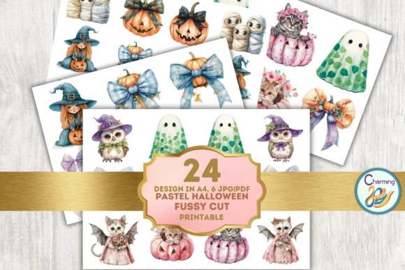 Download Fussy Cut: Vintage Watercolor Halloween - Watercolor Collection