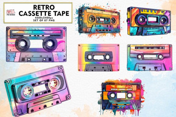Download Retro Cassette Tape Sublimation Clipart - Cassette Collection