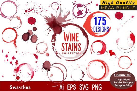 Download Watercolor Wine Stains SVG, Wine Rings - Watercolor Collection