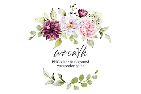 Download Wreath, Pink, White Watercolor Flowers - Watercolor Collection