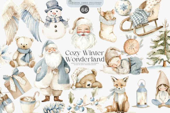 Download Watercolor Christmas Decor Clipart - Watercolor Collection