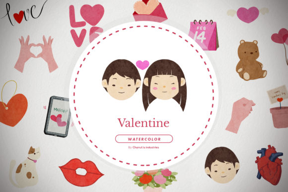 Download Valentine Watercolor Illustration - Watercolor Collection