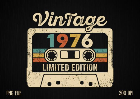 Download Vintage 1976 Cassette 50th Birthday PNG - Cassette Collection